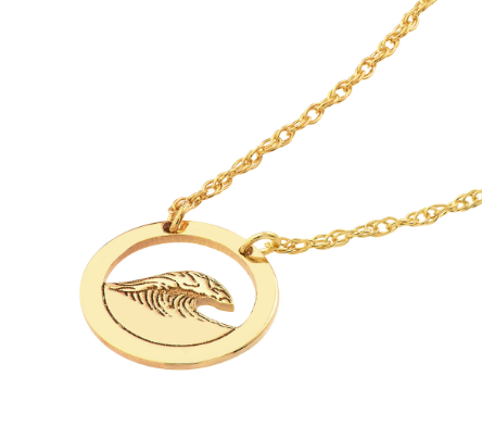 Petite Yellow Gold Wave Necklace