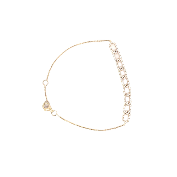 Yellow Gold Diamond Chain Bracelet