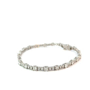 14K White Gold 5 ct Diamond Tennis  Bracelet
