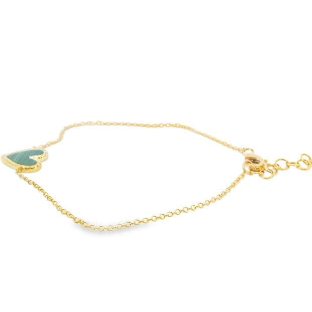 Malachite Heart Bracelet