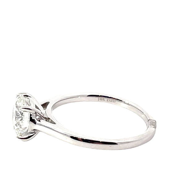 White Gold Lab Grown Engagement Ring