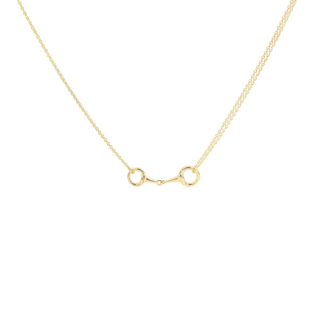 Yellow Gold Multi-Strand Horse Bite Necklace