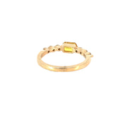 Yellow Sapphire Diamond Ring