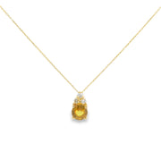 Yellow Sapphire Solitaire Pendant