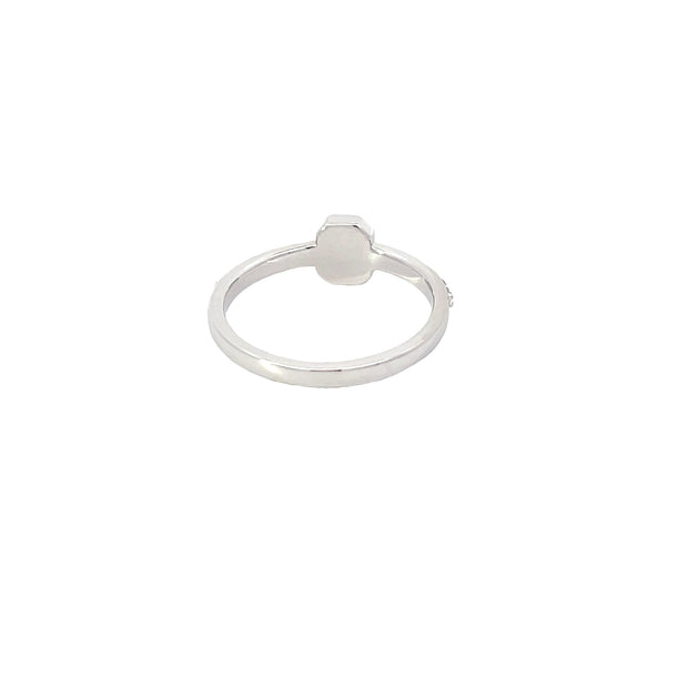 White Modern Electrum Diamond Ring