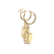 Diamond Opal Drop Earrings