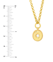 Yellow Gold Diamond Puff Necklace