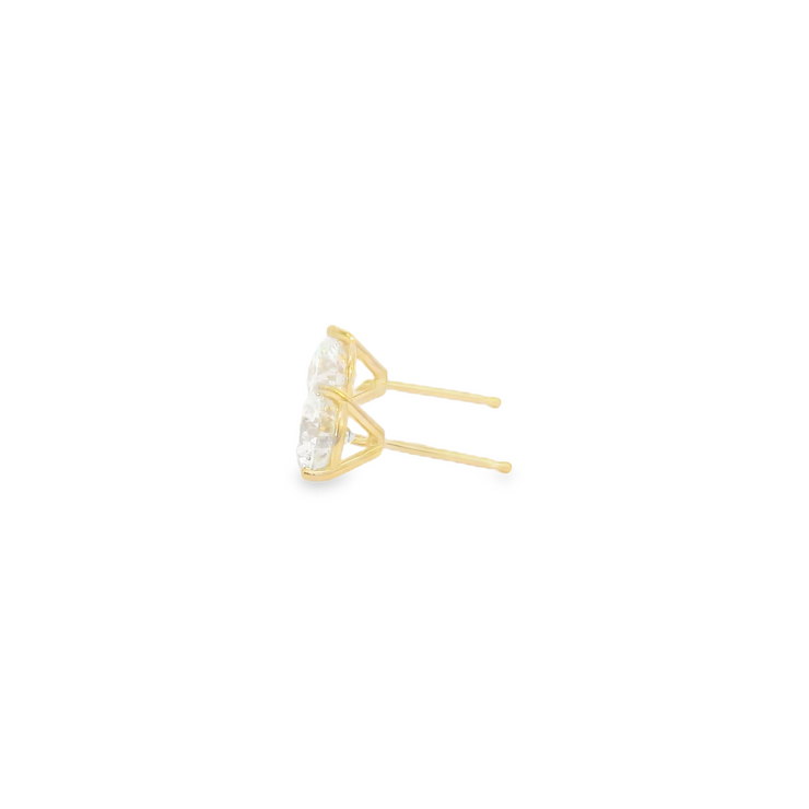 2.07 CT Yellow Gold Diamond Studs