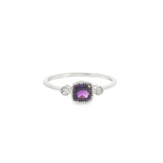 Amethyst and Diamond Ring