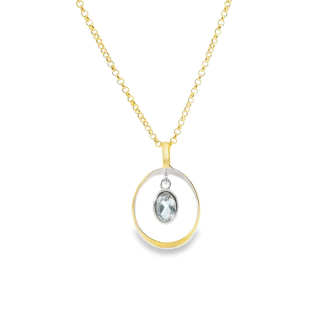 Blue Topaz Vermeil Pendant