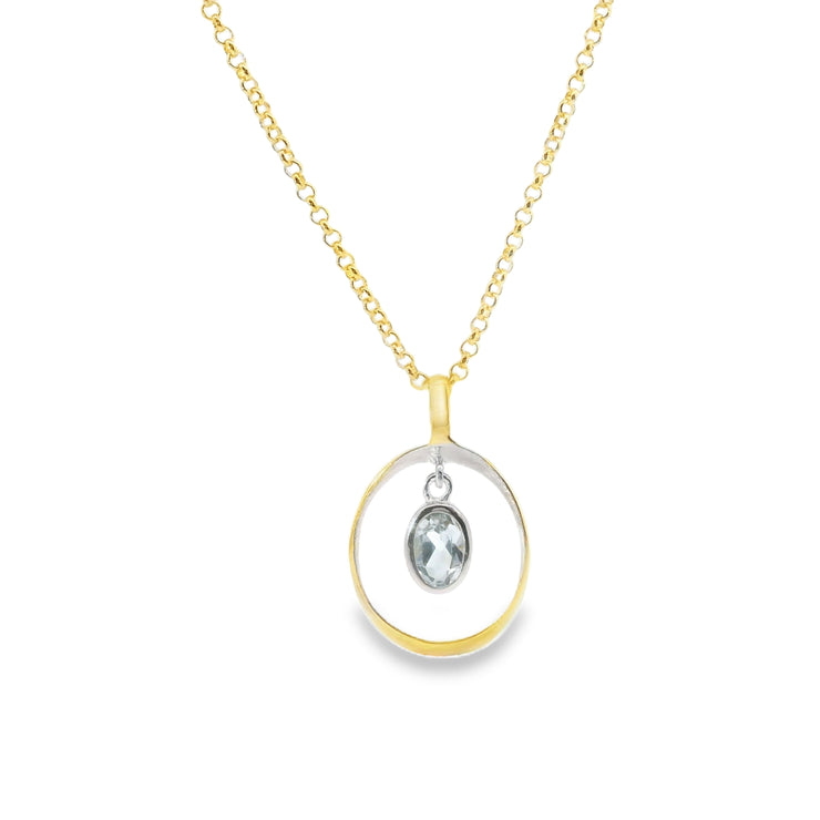 Blue Topaz Vermeil Pendant