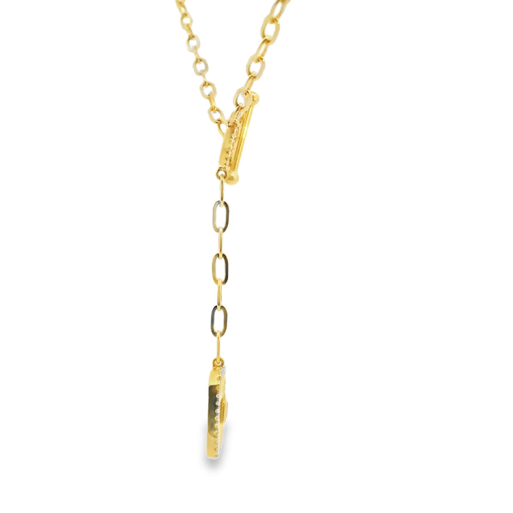 Fluted Toggle Medallion Necklace