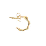 Mini Bamboo Diamond Hoops