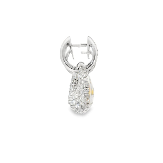 Diamond Huggies with Pave Drops