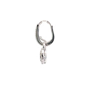 18 Karat White Gold Diamond Drop Earrings