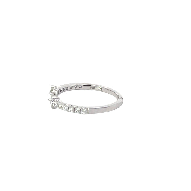 White Gold Split Diamond Band