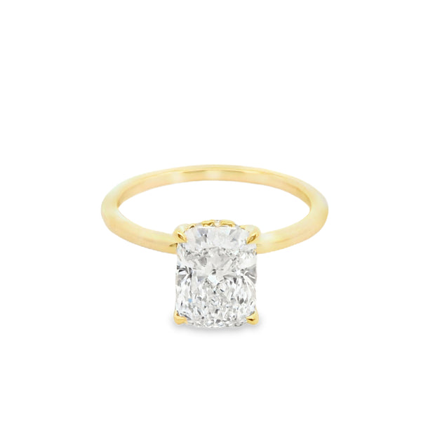 Lab Grown 2 Carat Elongated Cushion Engagement Ring