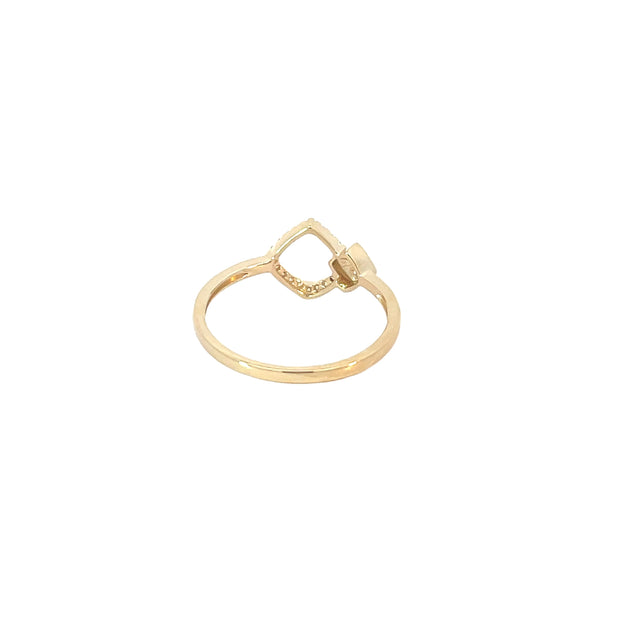 Yellow Gold Petite Diamond Ring