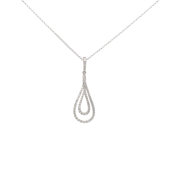 White Gold Diamond Pendant Necklace