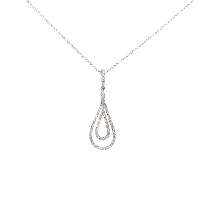White Gold Diamond Pendant Necklace