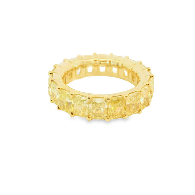 Radiant Yellow Diamond Eternity Ring