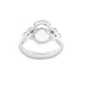 Aquamarine and Diamond Ring