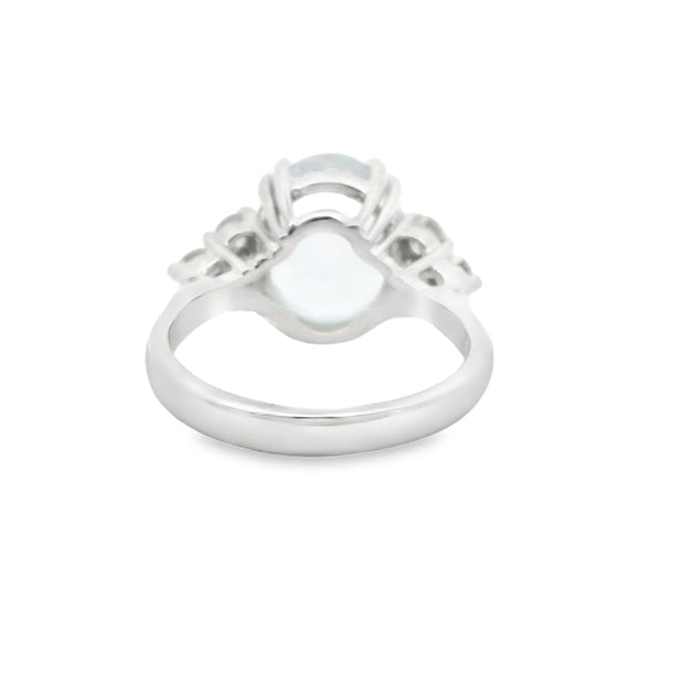 Aquamarine and Diamond Ring