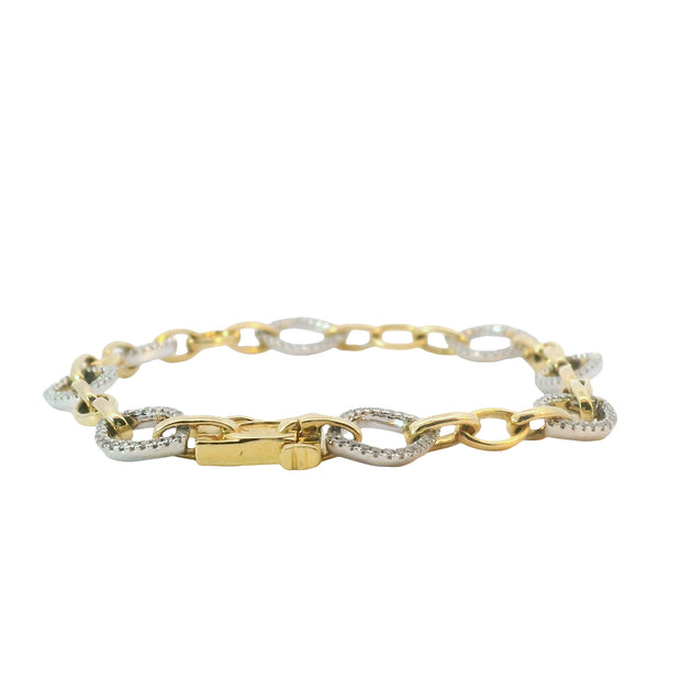 Diamond Pave Open Link Bracelet