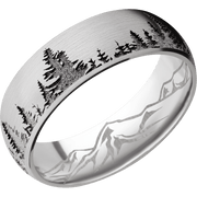 14K White Gold + Satin Finish