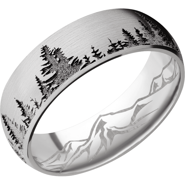 14K White Gold + Satin Finish