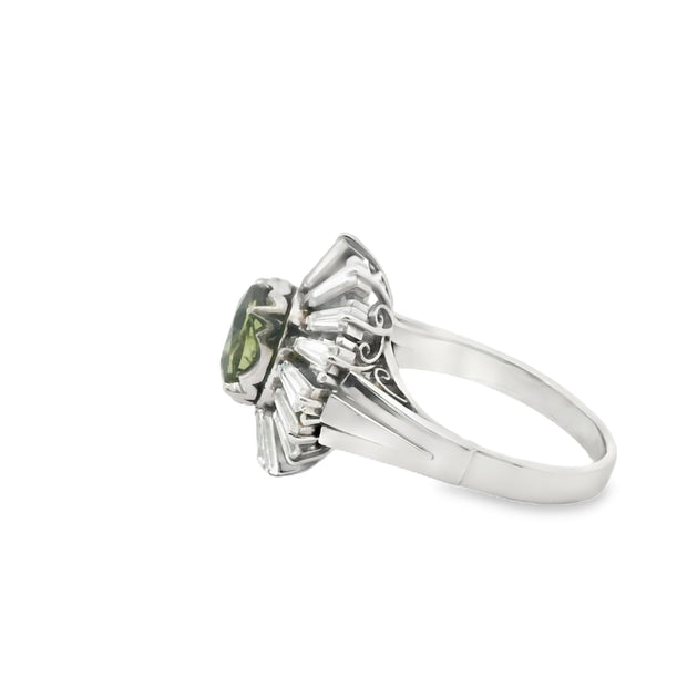 Alexandrite and Diamond Ballerina Ring