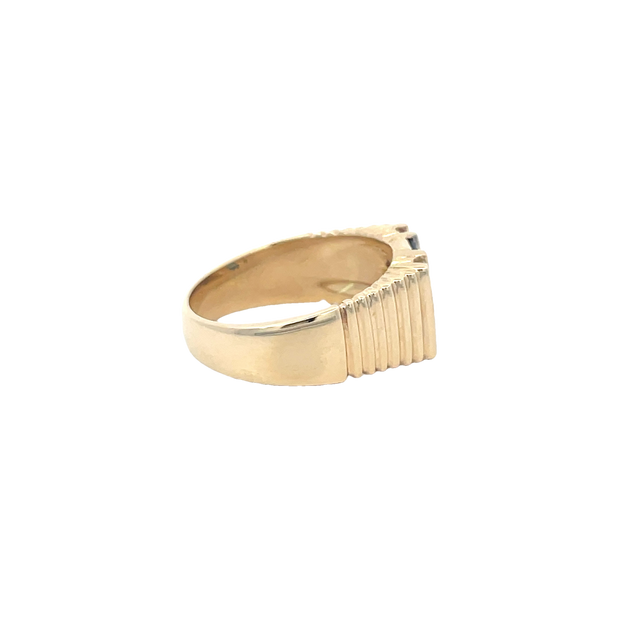 Yellow Gold Diamond Sapphire Ring