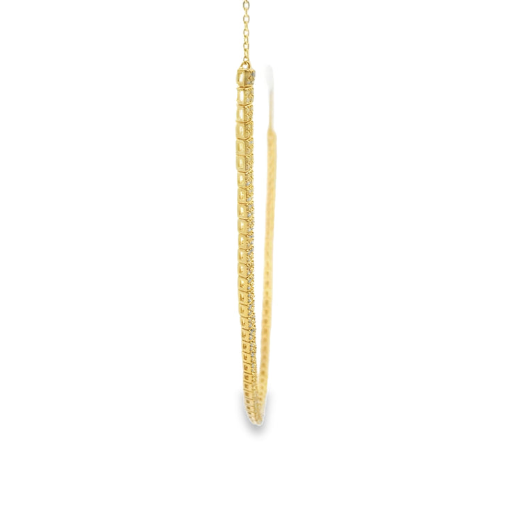 Diamond Cluster Bar Necklace