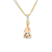 Morganite and Diamond Pendant