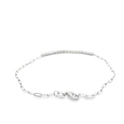 Diamond Bar Bracelet on a Paperclip Chain