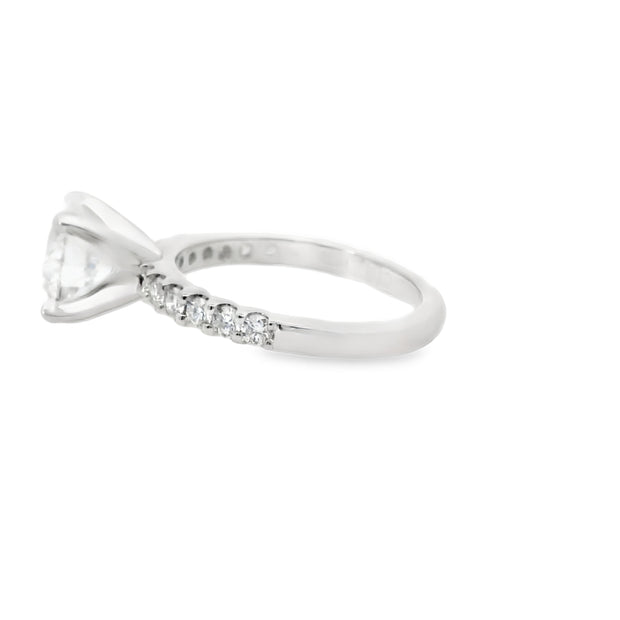 2 Carat Round Lab Grown Engagement Ring
