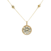 Diamond Halo Pendant (6.01 CT)