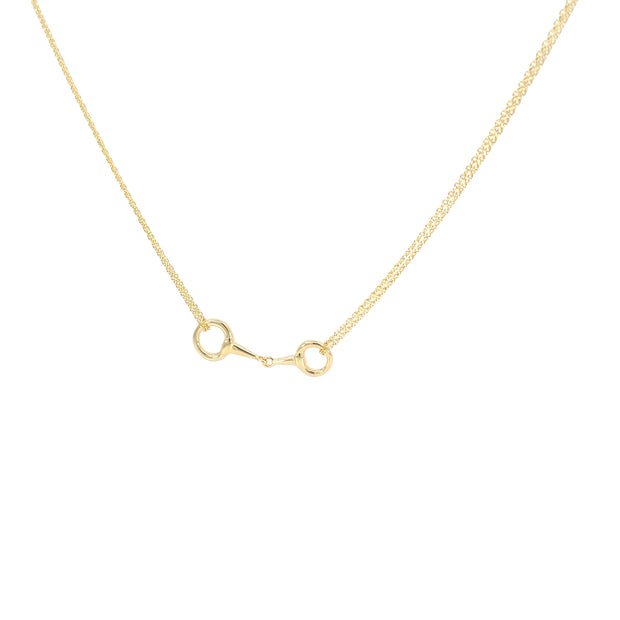 Yellow Gold Multi-Strand Horse Bite Necklace