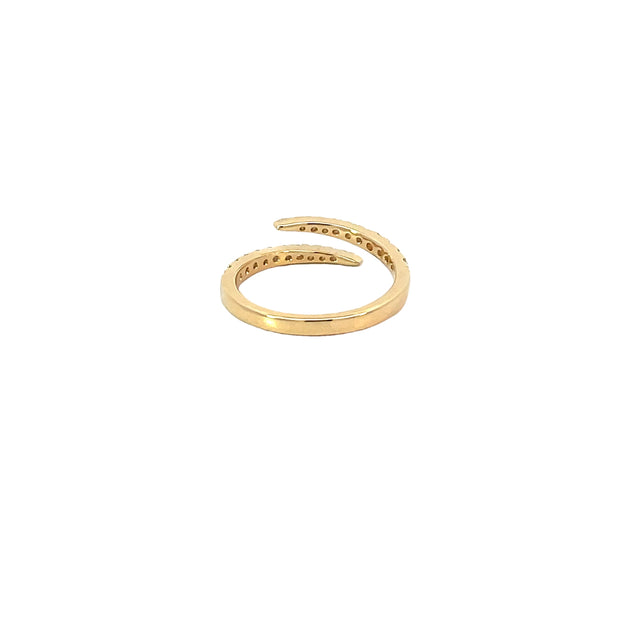 Yellow Gold Diamond Bypass Ring