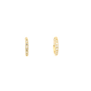Yellow Gold Petite Diamond Huggies
