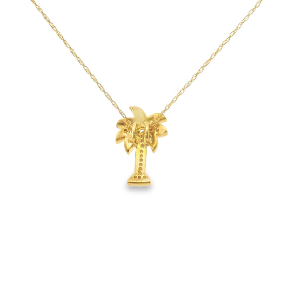 Diamond Palm Tree Pendant