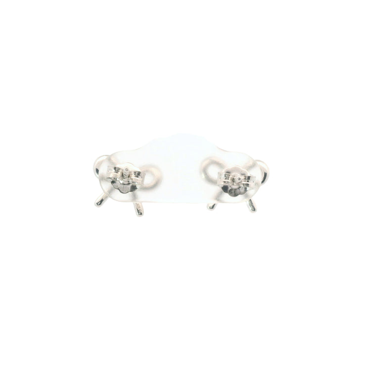 Bow Studs with Diamond Centers
