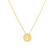 Paw Cutout Necklace