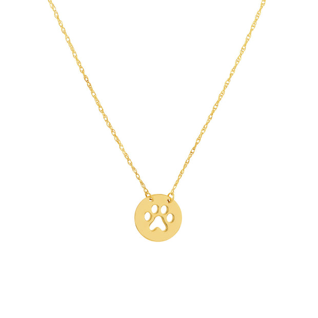 Paw Cutout Necklace
