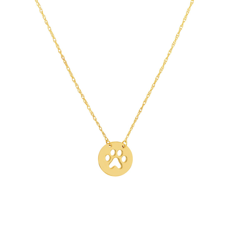 Paw Cutout Necklace
