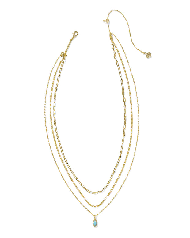 Kendra Scott Mini Elisa Triple Strand Necklace