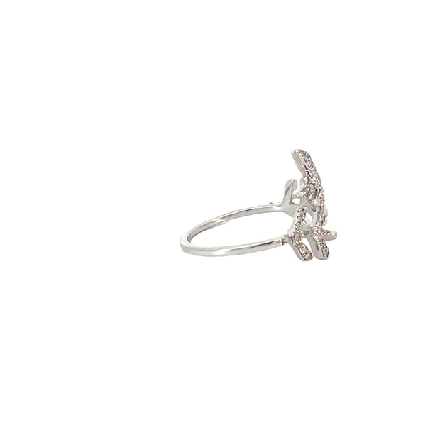 White Gold Diamond Vine Ring