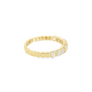 Graduated Emerald Cut Diamond Ring