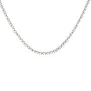 White Gold Graduating Diamond Tennis Necklace