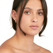 Two-Tone Omega Back Earrings